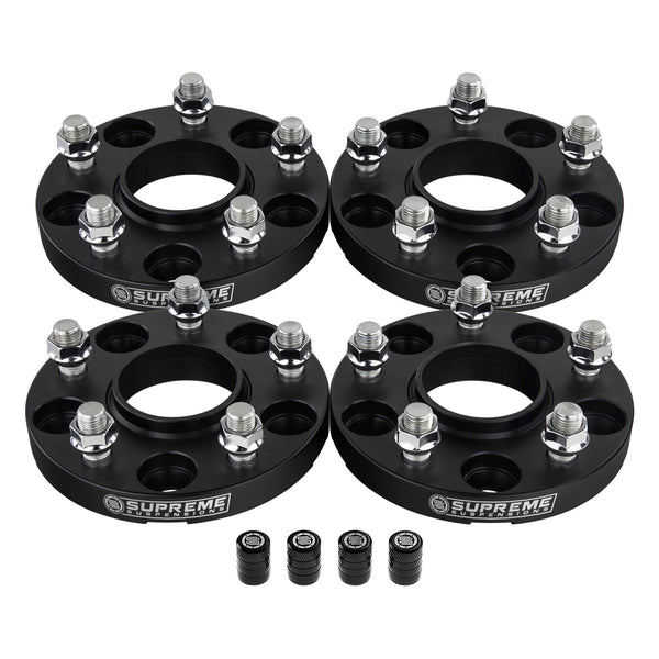 5x120 Hub Centric Wheel Spacers for Cadillac CTS/XTS + Valve Caps