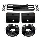 Full Front + Rear Lift Leveling Kit + Flat U-Bolts 2009 - 2012 SUZUKI EQUATOR 2WD 4WD