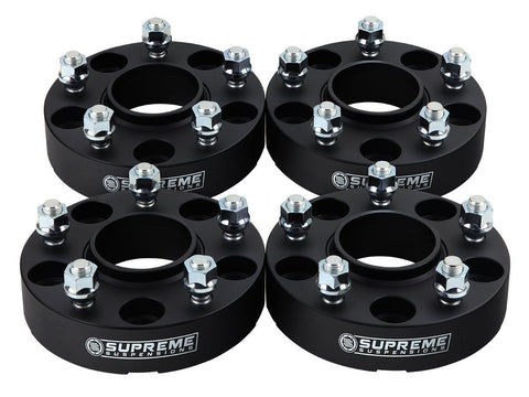 1984-2001 Jeep Cherokee XJ Hub Centric Wheel Spacers 2WD 4WD-Wheel Spacers & Adapters-Supreme Suspensions®-Black-(x4) Piece-1.5" Spacer-Supreme Suspensions®
