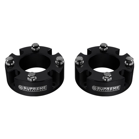 2007-2021 Toyota Tundra Front Strut Spacer Lift Kit 2WD 4WD-Suspension Lift Kits-Supreme Suspensions®-2"-Black-Supreme Suspensions®