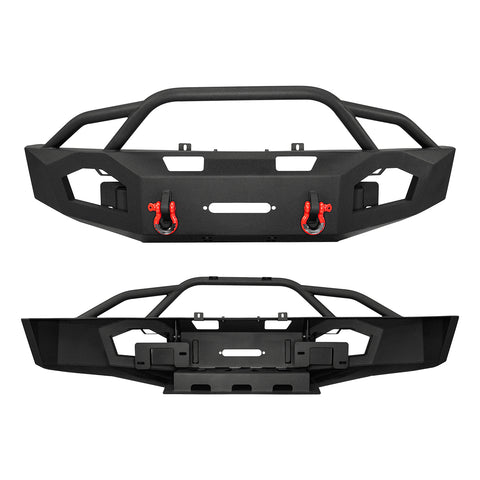 2009-2014 Ford F-150 Heavy-Duty Offroad Utility Winch Front Bumper with Bull Bar-Armor - Bumper-Supreme Suspensions®-Supreme Suspensions®
