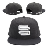 Supreme Suspensions® Gray On Gray Two-Toned Premium Snapback Race Hat