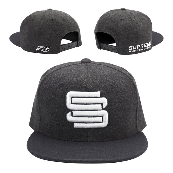 Supreme Suspensions® Gray On Gray Two-Toned Premium Snapback Race Hat