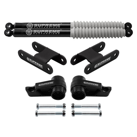 2004-2012 GMC Canyon 1-3" Front + 2" Rear Lift Kit with Supreme Suspensions MAX Performance Rear Shocks 4WD-Suspension Lift Kits-Supreme Suspensions®-Supreme Suspensions®