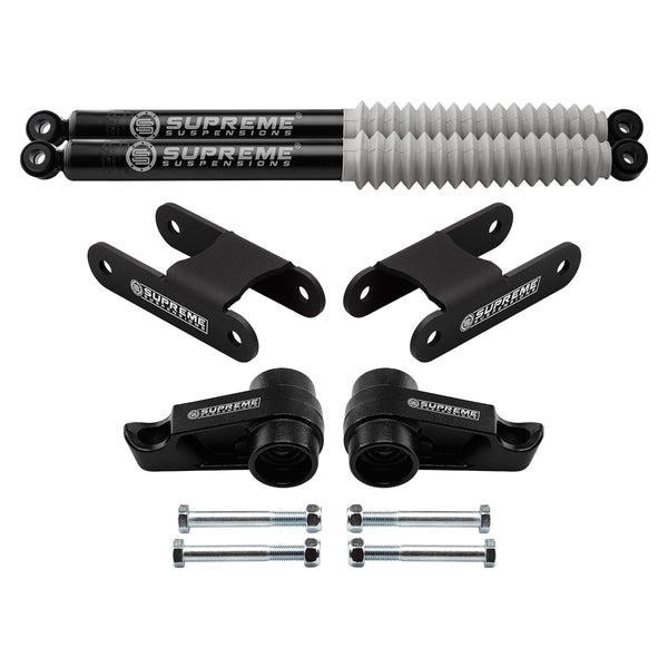 2004-2012 Chevrolet Colorado 1-3" delantero + 2" kit de elevación trasera con suspensiones supremas MAX Performance amortiguadores traseros 4WD