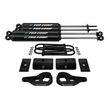 2002-2005 Dodge Ram 1500 Vollfederungs-Lift-Kit mit erweiterten Pro Comp-Stoßdämpfern und Achsscheiben für Allradantrieb