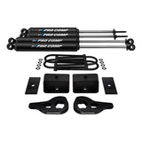 2002-2005 Dodge Ram 1500 Vollfederungs-Lift-Kit mit erweiterten Pro Comp-Stoßdämpfern und Achsscheiben für Allradantrieb