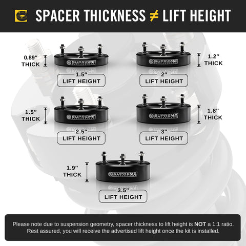 2004–2023 Nissan Titan Vorderradaufhängungshöherlegungssatz 2WD 4WD-Aufhängungshöherlegungssätze-Supreme Suspensions®-Supreme Suspensions®