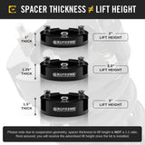 1-Inch Front Strut Spacers – Fits 2000-2007 Toyota Sequoia 2WD/4WD – Set Of 2