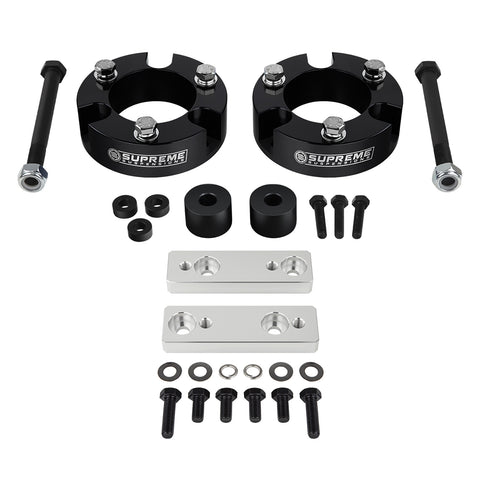 2005-2023 Toyota Tacoma Front Suspension Lift Kit with Differential Drop Kit and Sway Bar Brackets 4WD-Suspension Lift Kits-Supreme Suspensions®-3"-Black-Supreme Suspensions®