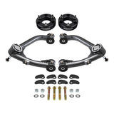 2007-2018 GMC Sierra 1500 2WD 4WD Uni-Ball Braços de controle superiores e kit de ajuste e bloqueio de camber/rodízio + KIT DE ELEVADOR DIANTEIRO GRATUITO