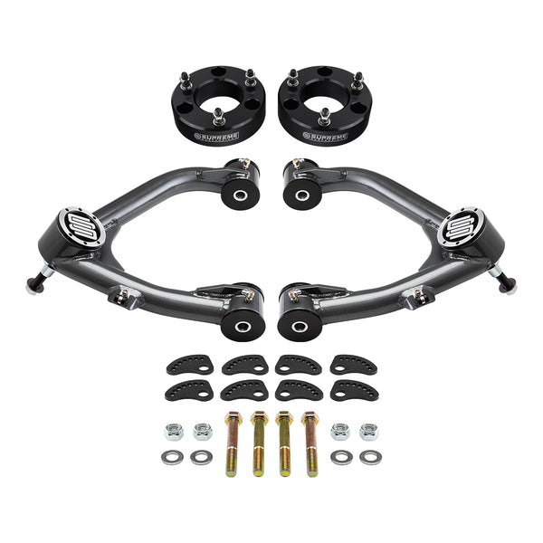 2007-2013 Chevrolet Avalanche 1500 2WD 4WD Uni-Ball Upper Control Arms and Camber/Caster Adjusting & Lock-Out Kit + FREE FRONT LIFT KIT