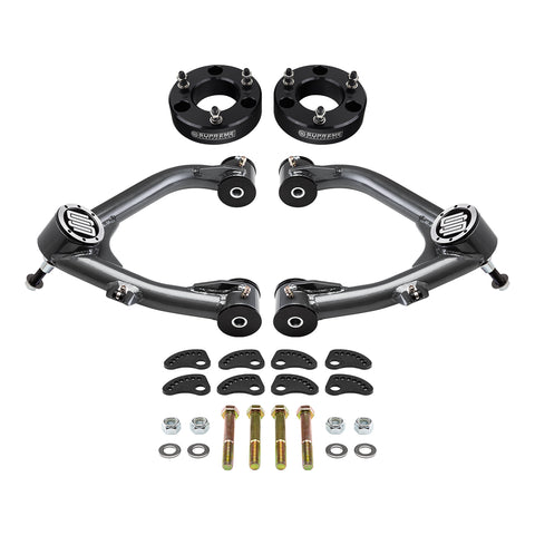 2007-2020 Chevrolet Tahoe 2WD 4WD Uni-Ball Upper Control Arms and Camber/Caster Adjusting & Lock-Out Kit + GRATIS FRONT LIFT KIT-Kontrollarmar-Supreme Suspensions®-Svart-Svart - 2"-Supreme Suspensions®