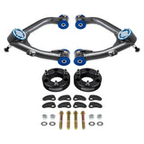 2007-2018 GMC Sierra 1500 2WD 4WD Uni-Ball Braços de controle superiores e kit de ajuste e bloqueio de camber/rodízio + KIT DE ELEVADOR DIANTEIRO GRATUITO