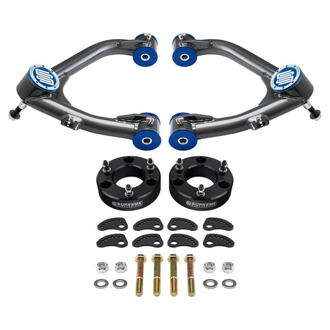 2007-2020 Chevrolet Tahoe 2WD 4WD Uni-Ball Braços de controle superiores e Camber/Caster Adjusting & Lock-Out Kit + FREE FRONT LIFT KIT-Control Arms-Supreme Suspensions®-Supreme Suspensions®