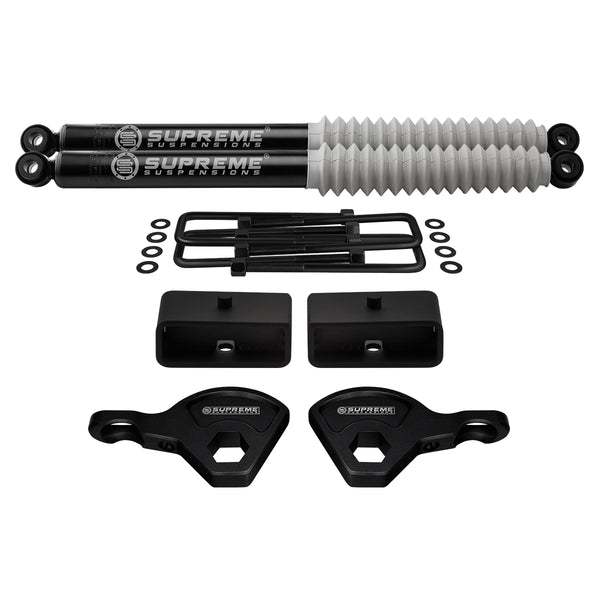 1987-2004 Dodge Dakota Vollfederungs-Lift-Kit mit Supreme Suspensions MAX Performance-Stoßdämpfern hinten 4WD