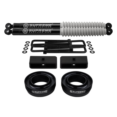 1988-1999 GMC C2500 Full Suspension Lift Kit with Supreme Suspensions MAX Performance Rear Shocks 2WD 4x2-Suspension Lift Kits-Supreme Suspensions®-Supreme Suspensions®