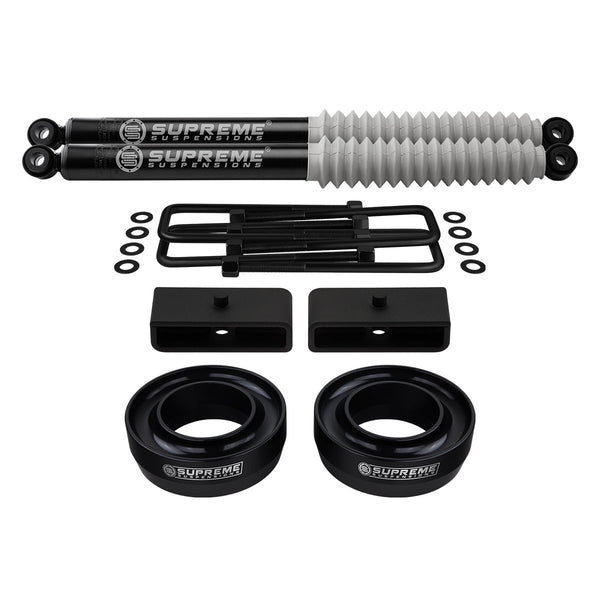 1988-1999 GMC C3500 Full Suspension Lift Kit with Supreme Suspensions MAX Performance Rear Shocks 2WD 4x2