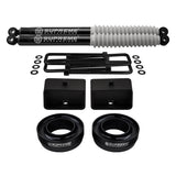 1988-1999 Chevrolet C1500 Full Suspension Lift Kit with Supreme Suspensions MAX Performance Rear Shocks 2WD 4x2