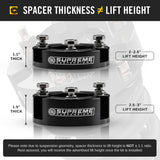 1995-2004 Toyota Tacoma Kit de elevação de suspensão total com espaçadores diferenciais 4WD | NOVOS BLOCOS DE ELEVAÇÃO DE AÇO HD DA SUPREME!