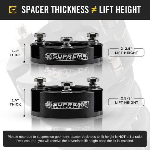 1995-2004 Toyota Tacoma Front Suspension Lift Kit & Extended Pro Comp Shocks 2WD 4WD-Suspension Lift Kits-Pro Comp and Supreme Suspension® - Supreme Suspension®