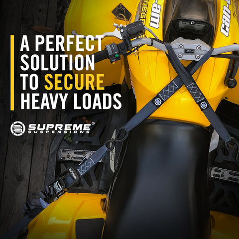 Supreme Suspensions® Heavy-Duty Ratchet Tie-Down and Load Strap Kits with 20' Extended Lead Bundle-Recovery-Supreme Suspensions®-Supreme Suspensions®