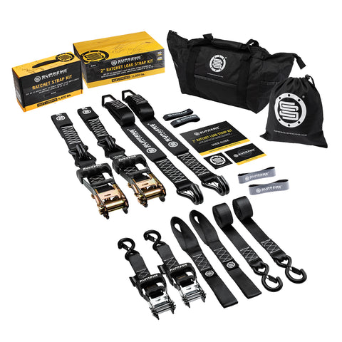 Supreme Suspensions® Heavy-Duty Ratchet Tie-Down and Load Strap Bundle-Recovery-Supreme Suspensions®-Supreme Suspensions®