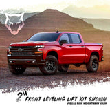 Chevy Silverado / GMC Sierra 1500 2WD/4WD (2019–2020) — 2 in. Front Strut Spacer Leveling Kit
