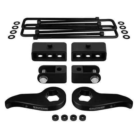 2011-2019 GMC Sierra HD Full Suspension Lift Kit & Shock Extenders 4WD 4x4 | SUPREME'S NEW HD STEEL LIFT BLOCKS!-Suspension Lift Kits-Supreme Suspensions®-2500HD-1" - 3"-2"-Supreme Suspensions®
