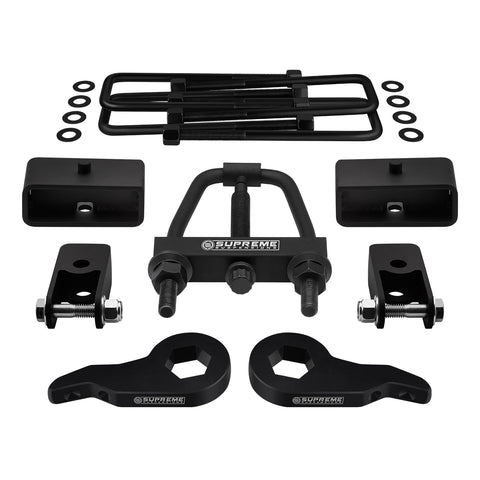 1999-2007 Chevy Silverado 1500 Full Suspension Lift Kit 4WD + Shock Extenders + Tool-Suspension Lift Kits-Supreme Suspensions®-1" - 3"-2"-Supreme Suspensions®