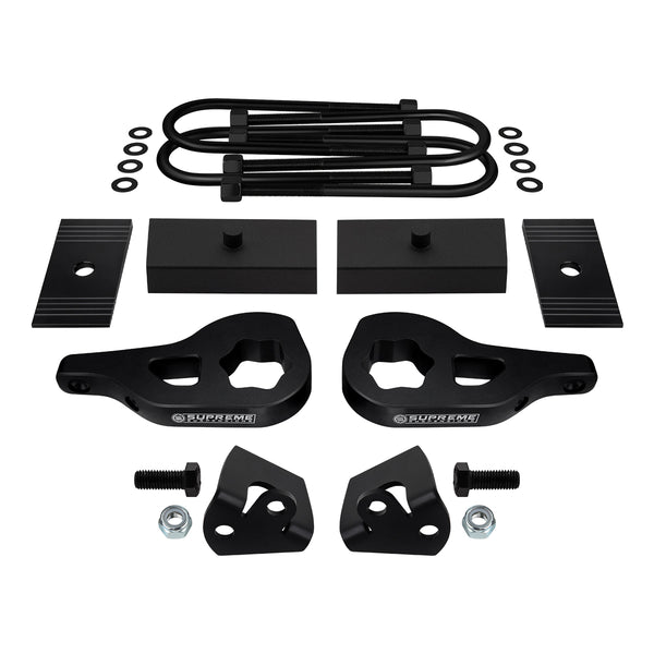 2002-2005 Dodge ram 1500 4wd 4x4 fullfjæring løftesett & shims + sjokkforlengere