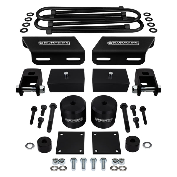 kit de elevação de suspensão total Ford Super Duty 2008-2016 com barra estabilizadora, linha de freio e kits de realocação de batente e extensores de choque dianteiro 4WD 4x4