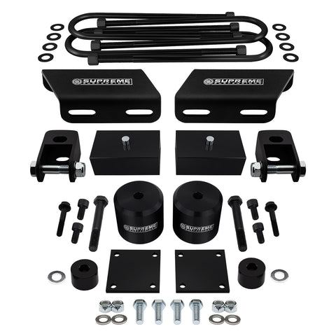 2008-2016 Ford Super Duty Full Suspension Lift Kit with Sway Bar, Brake Line and Bump Stop Relocation Kits & Front Shock Extenders 4WD 4x4-Suspension Lift Kits-Supreme Suspensions®-F-250 Super Duty-NON-OVERLOAD-2.5" Front + 2" Rear-Supreme Suspensions®