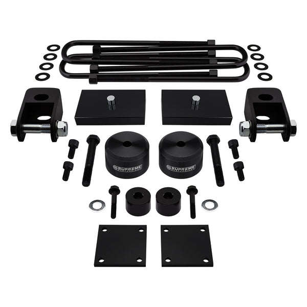 2017 - 2023 Ford F350 Super Duty Full Suspension Lift Kit with Front Shock Extenders, Brake Line and Bump Stop Relocation Kits 4WD 4x4