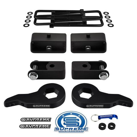1999-2007 Chevy Silverado 1500 Full Suspension Lift Kit 4WD + Shock Extenders-Suspension Lift Kits-Supreme Suspensions®-1" - 3"-2"-Supreme Suspensions®