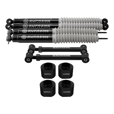1997-2006 Jeep Wrangler TJ Full Suspension Lift Kit with Lower Control Arms & Max Performance Shocks 2WD 4WD-Suspension Lift Kits-Supreme Suspensions®-3"-2"-Supreme Suspensions®