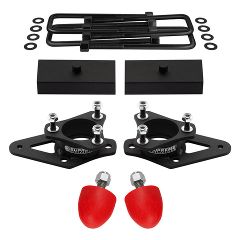 2009-2012 Suzuki Equator Full Suspension Lift Kit with Polyurethane UCA Bump Stops 2WD 4WD-Suspension Lift Kits-Supreme Suspensions®-3" Front Lift-1" Rear Lift-Supreme Suspensions®