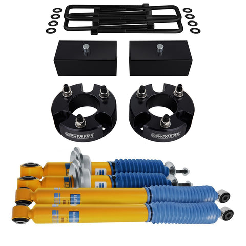 2005-2019 طقم رفع التعليق الكامل من Nissan فرونتير وصدمات بيلستين 2WD 4WD - أطقم رفع التعليق - Bilstein والتعليق العالي - 2.5 "-1.5" -4600 Series-Supreme Suspensions®