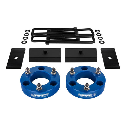 2007-2019 GMC Sierra 1500 Full Suspension Lift Kit 2WD 4WD | NEW HD STEEL BLOCKS + SHIMS-Suspension Lift Kits-Supreme Suspensions®-Blue-3"-1"-Supreme Suspensions®
