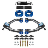 kit de levage à suspension complète Chevrolet Silverado 1500 2007-2018 avec bras de commande supérieurs Uni-Ball et kit de réglage et de verrouillage de carrossage/roulette