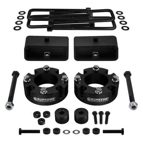 2007-2021 Toyota Tundra Full Suspension Lift Kit 4WD HD BLOCKS / Carrier Bearing Drop + Diff Drop-Suspension Lift Kits-Supreme Suspensions®-3"-2" with Built-In Taper-Supreme Suspensions®