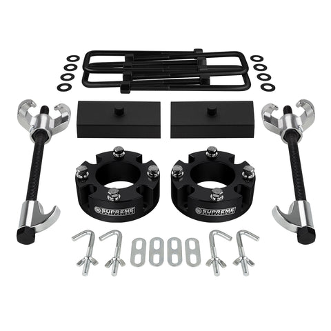 2007-2021 Toyota Tundra Full Suspension Lift Kit 2WD 4WD | HD STEEL LIFT BLOCKS Compressor Tool-Suspension Lift Kits-Supreme Suspensions®-2"-1"-Supreme Suspensions®