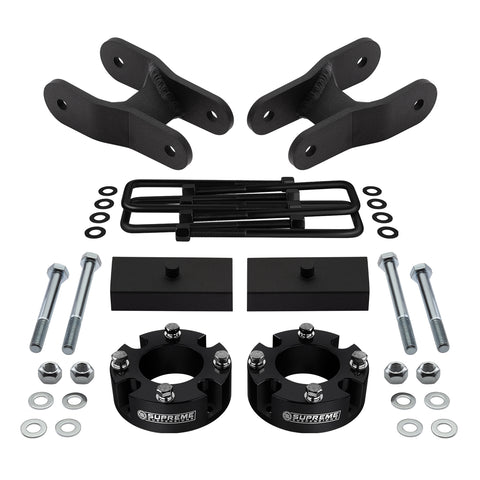 2007-2020 Toyota Tundra Full Suspension Lift Kit 2WD 4WD | Includes Rear Shackle and Lift Blocks Combo-Suspension Lift Kits-Supreme Suspensions®-3" Lift-2.5" Lift - Includes 1.5" Lift Shackles and 1" Lift Blocks-Supreme Suspensions®