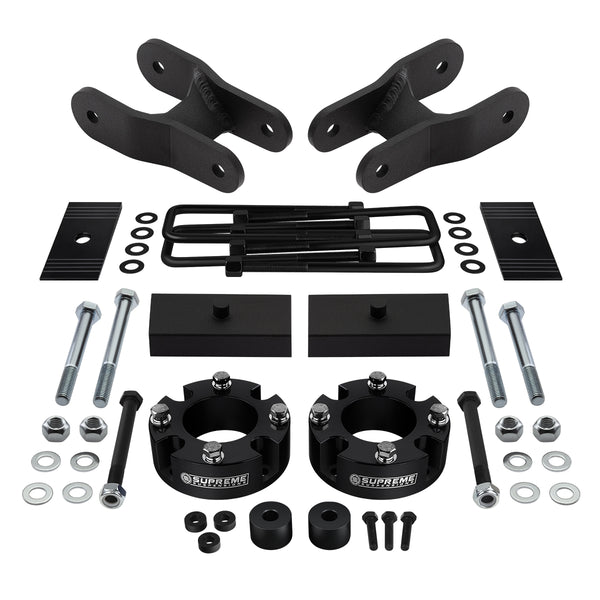 2007-2020 Toyota Tundra Full Suspension Lift Kit with Diff Drop & Axle Shims 2WD 4WD | Rear Shackle and Lift Blocks Combo with