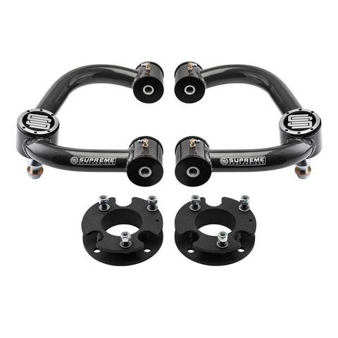 2014-2023 Ford F150 Front Leveling Kit Strut Spacers 2WD 4WD with Upper Control Arms w/ Uni Ball, FK Bearings & Polyurethane Bushings-Suspension Lift Kits-Supreme Suspensions®-Supreme Suspensions®