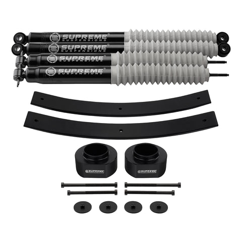 1984-2001 Jeep Cherokee XJ Full Suspension Lift Kit with MAX Performance Shocks 2WD 4WD-Suspension Lift Kits-Supreme Suspensions®-2"-1.5" to 2"-Supreme Suspensions®