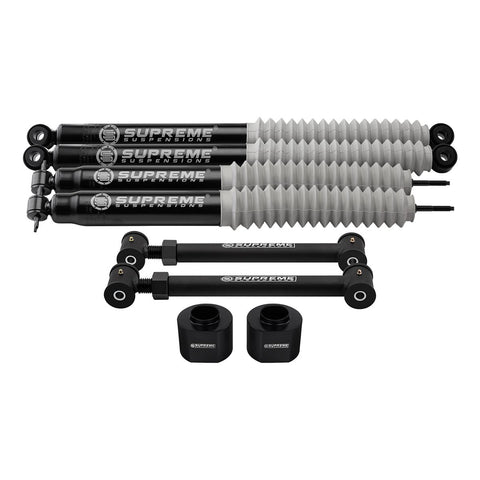 1997-2006 Jeep Wrangler TJ Front Lift Spacers with Lower Control Arms & Supreme Suspensions MAX Performance Shocks 2WD 4WD-Suspension Lift Kits-Supreme Suspensions®-2"-Supreme Suspensions®