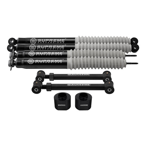 1993-1998 Jeep Grand Cherokee ZJ Front Lift Spacers with Lower Control Arms & Supreme Suspensions MAX Performance Shocks 2WD 4WD-Suspension Lift Kits-Supreme Suspensions®-2"-Supreme Suspensions®