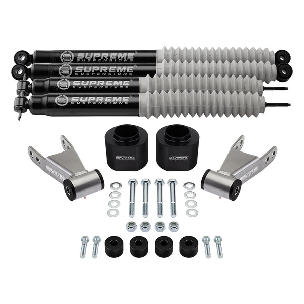1984-2001 Jeep Cherokee XJ Full Suspension Lift Kit with Transfer Case Drop Kit & Supreme Suspensions MAX Performance Shocks 4WD