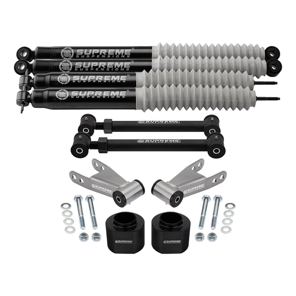 1984-2001 Jeep Cherokee XJ Full Suspension Lift Kit with Lower Control Arms & Supreme Suspensions MAX Performance Shocks 2WD 4WD